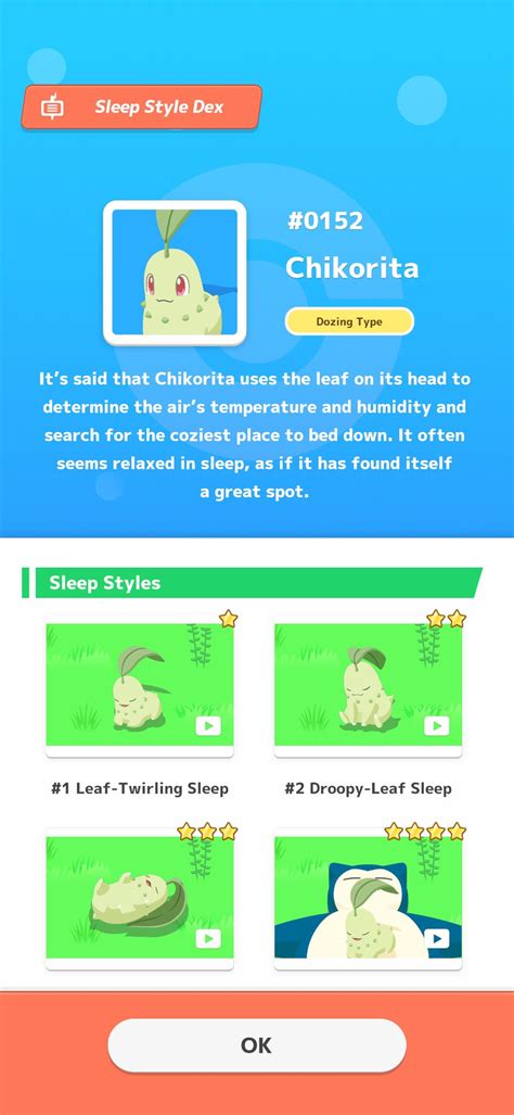 Complete Sleep Style Dex Rpokemonsleep