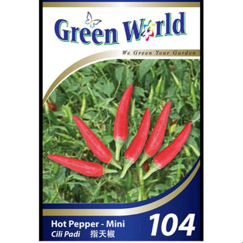 Repacked Green World Seeds Readystock Hot Pepper Mini Rm Biji Benih Cili Padi Lada Kecik Kecil