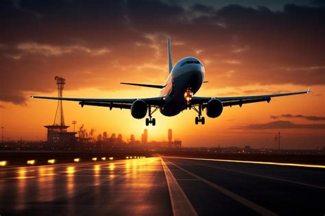 Avión despegando del aeropuerto | Foto Premium