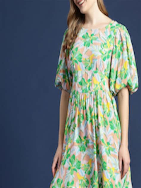 Buy Mast And Harbour Floral Print A Line Dress Dresses For Women