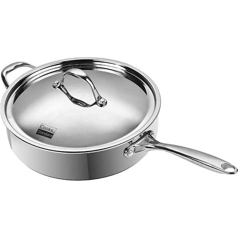 Cooks Standard 4 Qt Multi Ply Clad Stainless Steel Deep Saute Pan With Lid 10 5 Inch 02460