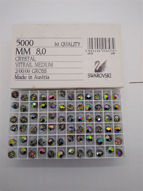 Factory Pack Swarovski Crystal Vitrail Medium Mm Faceted Round