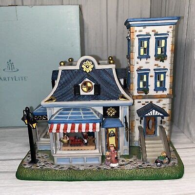 Partylite Olde World Village Tealight House Toy Shoppe Vintage