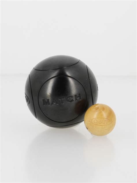 Boules de pétanque demi tendre 75mm match strie 1 Obut wimod