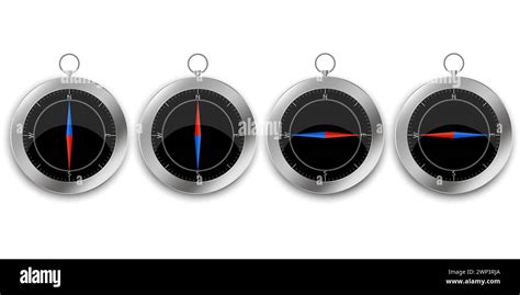 Compasses Set Compasses Set In Realistic Style Vector Illustration Stock Image Eps 10 Stock