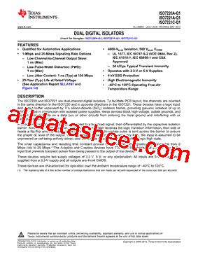 Iso A Q Datasheet Pdf Texas Instruments