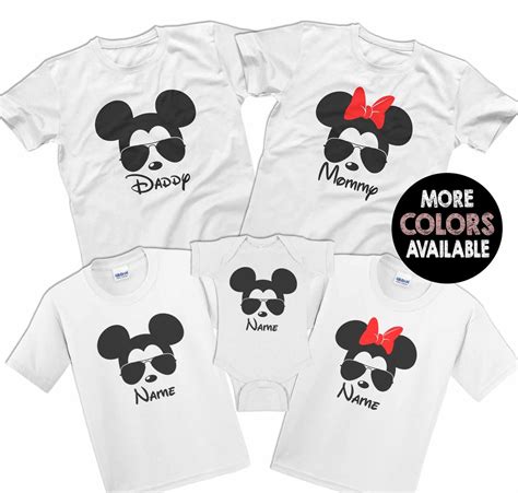 Mickey Minnie Disney Family Shirts Matching T-shirts Custom | Etsy