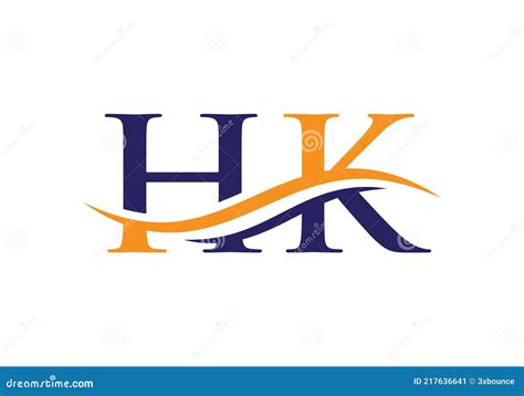 Hk Logo Monogram Letter Hk Logo Design Vector Hk Letter Logo Design