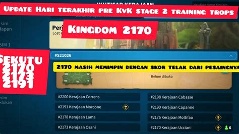 Hari Terakhir Pre Kvk Stage Training Trops Kingdom Youtube