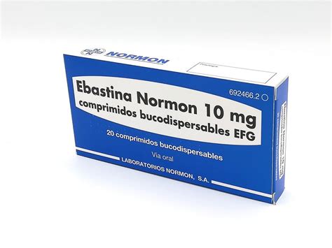 Ebastina Normon Mg Comprimidos Bucodispersables Efg Comprimidos