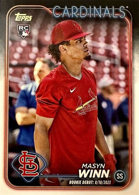 Masyn Winn Topps Update Us Rookie Debut Golden Mirror Image