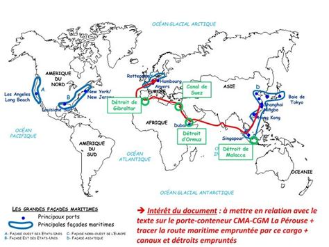 Principaux Ports Oc Ans Fa Ades Maritimes Diagram Quizlet