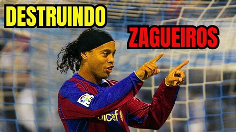 Ronaldinho Destruindo Zagueiros Seus Dribles Youtube