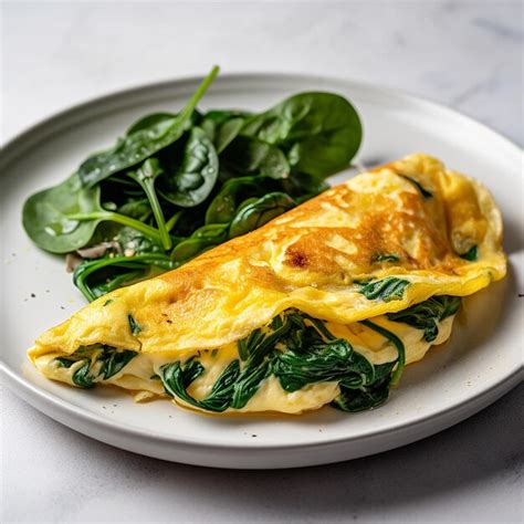 Premium Photo | Egg Omelette with Spinach and Ricotta