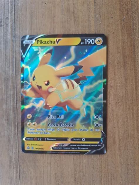 Carte Pok Mon Swsh Pikachu V Pv Holo Promo Neuf Fr Eur