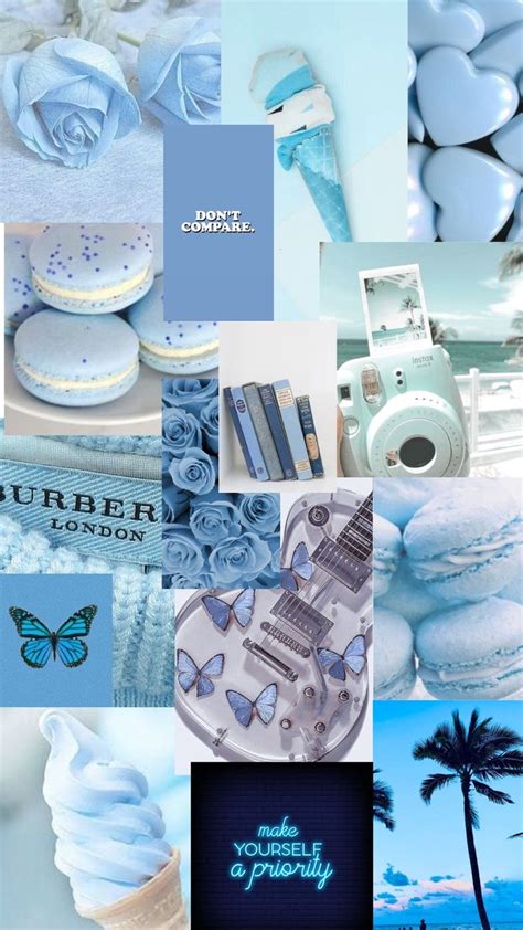 Blue aesthetic wallpaper collage | Sfondi carini, Sfondi blu, Sfondi iphone