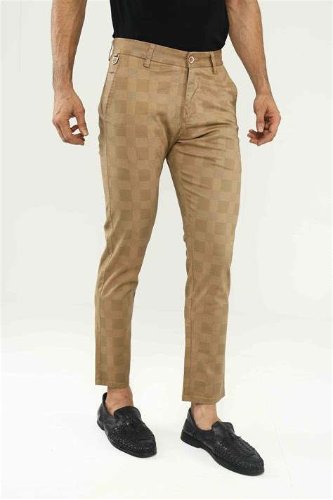 Iqon Men S Slim Fit Chinos Gabardine Pant Light Khaki Iqon Lifestyle