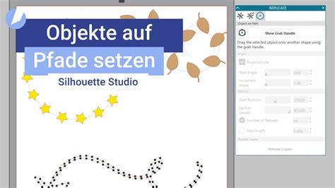 Silhouette Studio I Objekte Auf Pfade Setzen Replizieren Youtube