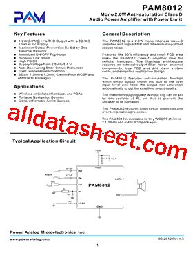 Pam Bsm Datasheet Pdf Power Analog Micoelectronics