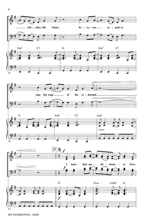 My Savior Lives Von Glenn Packiam Noten Für Gemischten Chor
