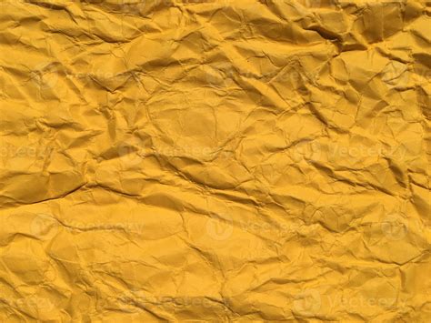 Yellow Wrinkled Paper Background For Design Copy Space For Text Or