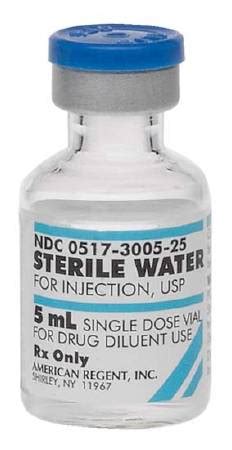 Diluent Sterile Water for Injection, Preservative Free Injection Single ...