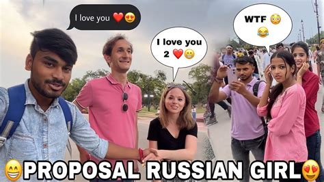 Aaj Tho Russian Pat Hi Gayi 😍 Proposed A Russian Girls ️ Youtube