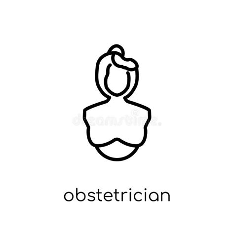 Obstetrician And Gynecologist Icon Trendy Modern Flat Linear Vector