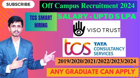 TCS Off Campus Recruitment 2024 For Freshers Viso Trust Recruitment