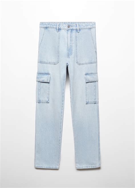 Cargo style straight jeans - Teenage girl | Mango Teen Denmark