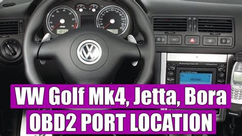 Where You Can Find Obd2 Port Connector In Vw Golf Mk4 Jetta Bora