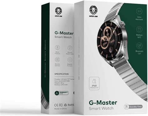 Green Lion G Master Smart Watch Silver Stainless Steel Buy Best