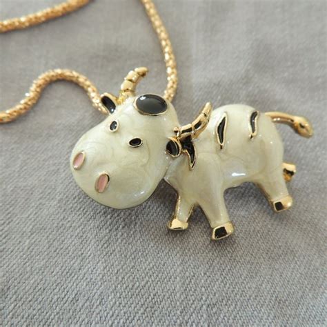 Betsey Johnson Jewelry New Betsey Johnson Pearly Dairy Cow Brooch