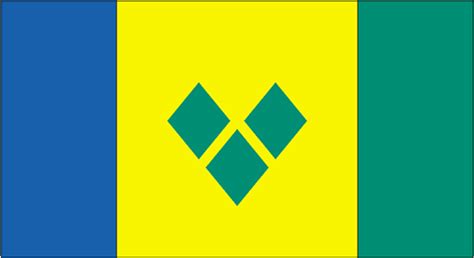 St. Vincent & Grenadines Flag-4" x 6" Desk Flag - Vision Wear International