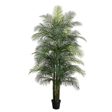 Nearly Natural 9 Ft Uv Resistant Artificial Areca Palm Tree Indooroutdoor T4675 The Home Depot