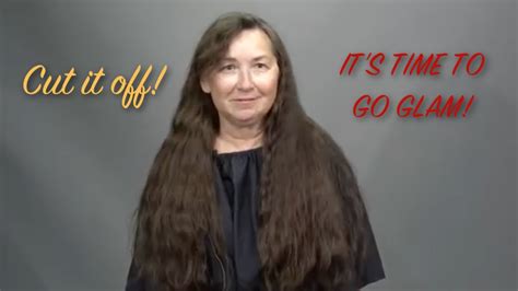 63 Year Old Woman Cuts Off Long Hair For The First Time Youtube