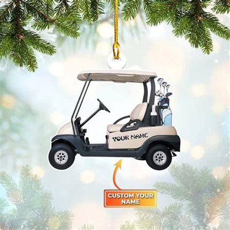 Personalized Golf Cart Ornament Custom Name Ornament Golf Etsy