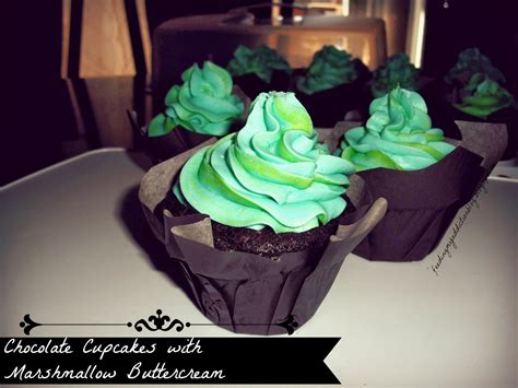 Feeding My Addiction Dark Chocolate Cupcakes With Marshmallow Buttercream