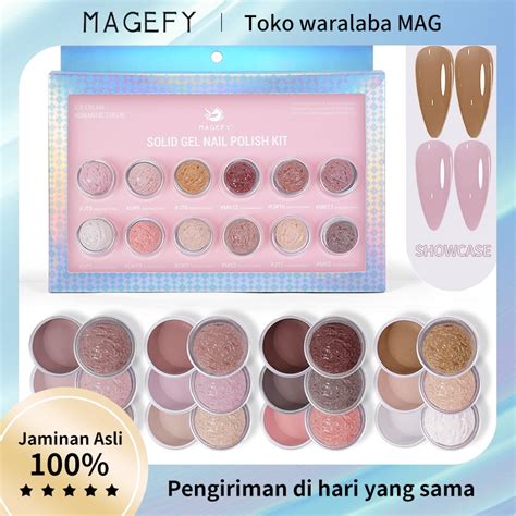 Jual Magefy Buah Set Nail Painting Gel Polish Kutek Gel Nail Cream