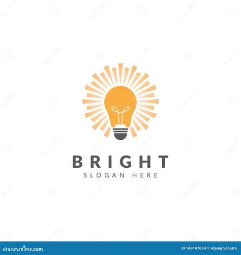 Bright Logo Template Vector Design Stock Vector Illustration Of Logo