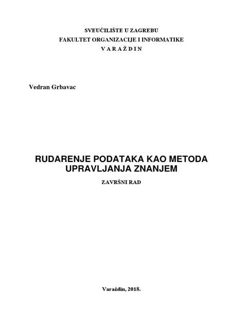 9597935b97edeb62c7d Rudarenje Podataka Kao Metoda Upravljanja Znanjem
