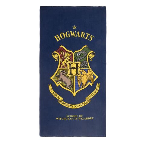 Serviette De Plage Harry Potter Blason Poudlard Sur Kas Design