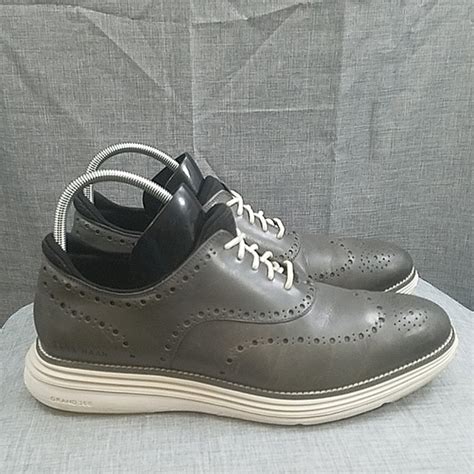 Cole Haan Shoes Cole Haan Mens Originalgrand Ultra Wing Tip Oxford Shoe Gray Leather Sz 3m