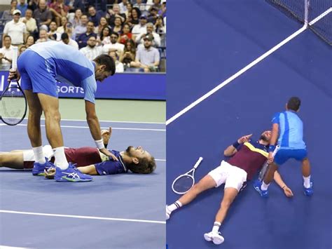 Watch Daniil Medvedev Refuses Novak Djokovics Help After A Terrible