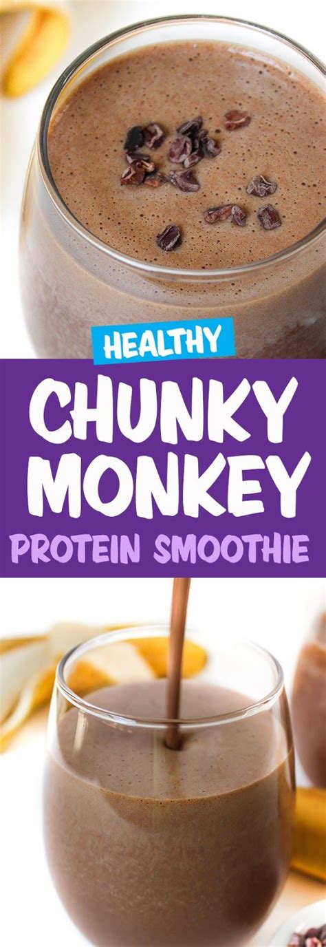 Chunky Monkey Protein Smoothie Vegan Protein Smoothie Smoothie