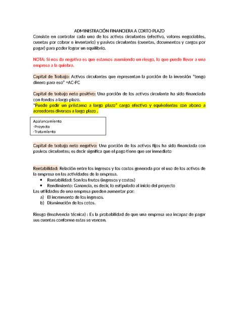 Apunte analisis y planeacion financiera ADMINISTRACIÓN FINANCIERA A