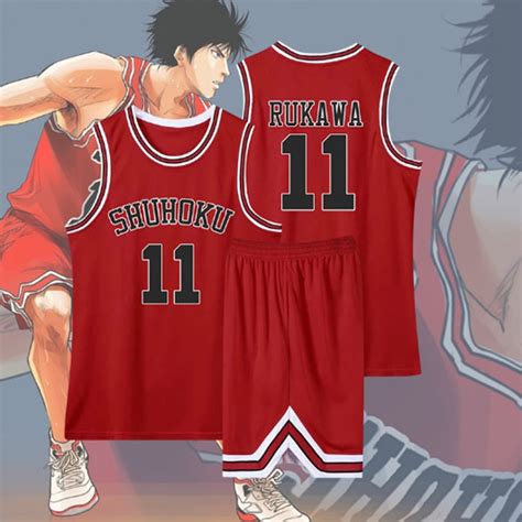 Slam Dunk Cosplay Slam Dunk Kaede Rukawa Red Cosplay Costume Slam