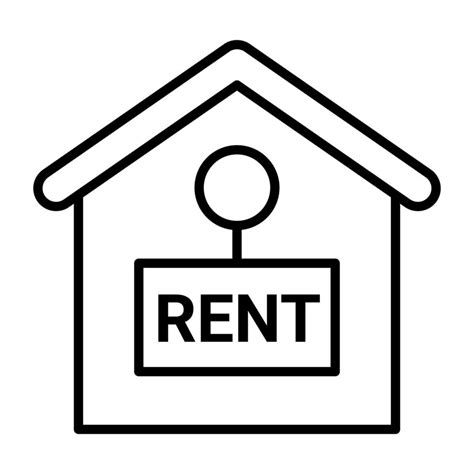 Rent House Line Icon 4573698 Vector Art At Vecteezy