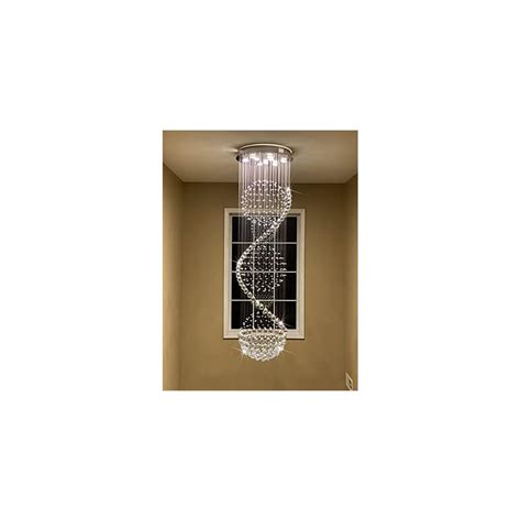 Buy Crystal Chandeliers Modern Spectacular LED Spiral Sphere Raindrop