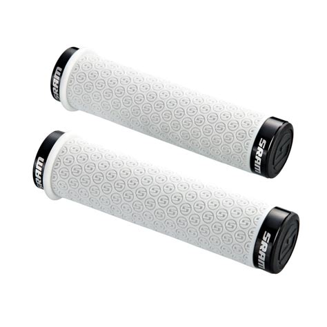 SRAM DH Silicone Locking Grips With Double Clamps End Plugs White